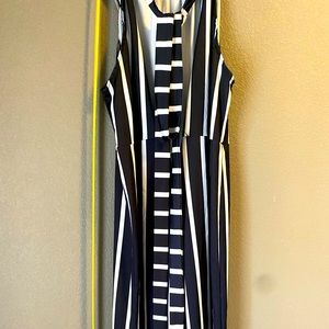 Long black & white jumpsuit